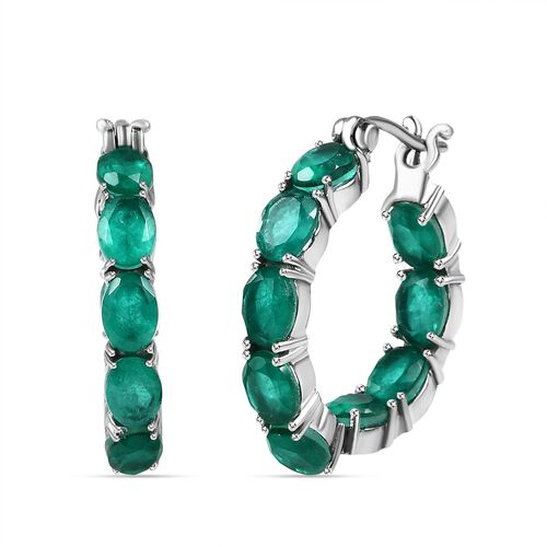 Smaragd Quarz Triplett Ohrringe - 16,52 ct. image number 0