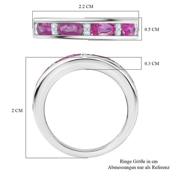 Ilakaka Rosa Saphir und Zirkon Ring - 1,35 ct. image number 7