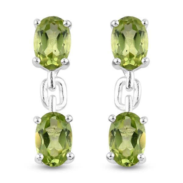 Grüne Peridot-Ohrhänger, 925 Silber ca. 1,99 ct  image number 0