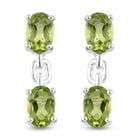 Grüne Peridot-Ohrringe, 925 Silber ca. 1,99 ct