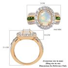Natürlicher Äthiopischer Opal und Mehrfarbig Edelsteine Ring 925 Silber Vermeil image number 5
