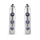 AA Tansanit Ohrringe 925 Silber platiniert ca. 0,50 ct