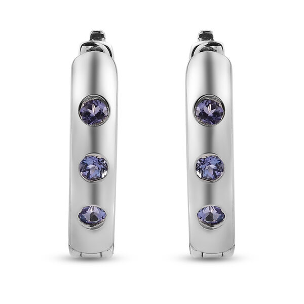 AA Tansanit Ohrringe 925 Silber platiniert ca. 0,50 ct image number 0