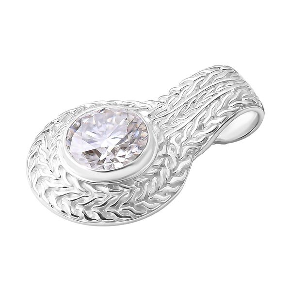 D'Joy Royal Bali Rundschliff Moissanit Ringe und Anh&auml;nger in 925 Silber image number 4