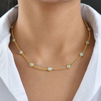 D'Joy AA &auml;thiopische Welo Opal 45+5cm Halskette - 3,11 ct.