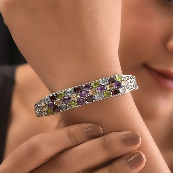 Multi Edelstein Armreif, 19 cm - 14,69 ct. image number 3