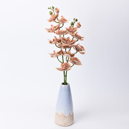 THE 5TH SEASON: Tiger-Schmetterlingsorchideen mit Vase, Kunstblumen, Größe: 28x15x43 cm 