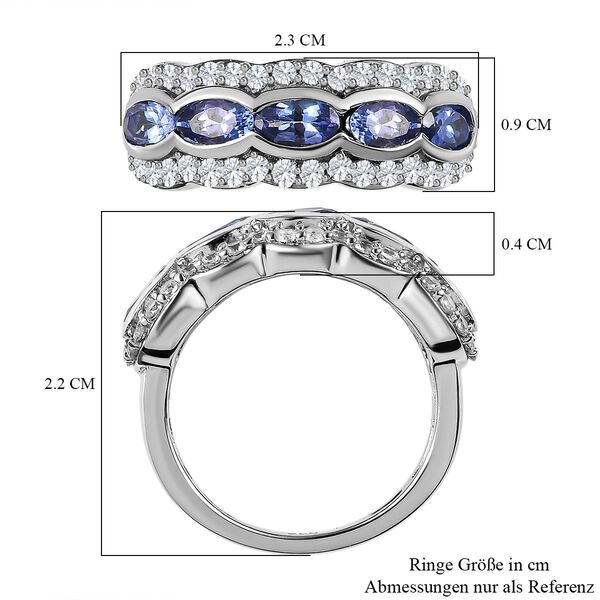 AAA Tansanit und Zirkon Ring - 2,06 ct. image number 7