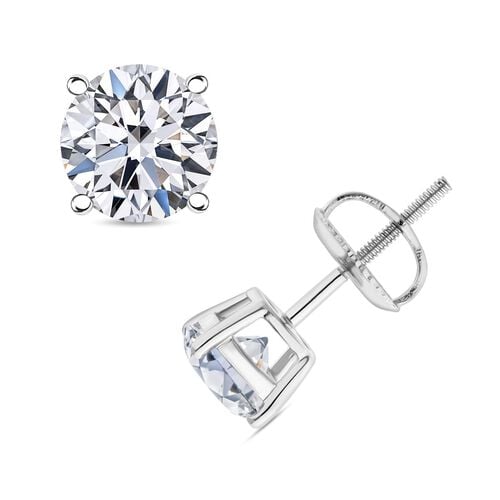 Lab Grown Diamant IF Ohrringe 950 Platin ca. 2,00 ct. image number 0