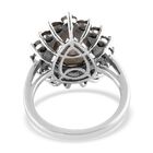 LUSTRO STELLA Österreichischer AB Kristall Ring 925 Silber Platin-Überzug image number 4