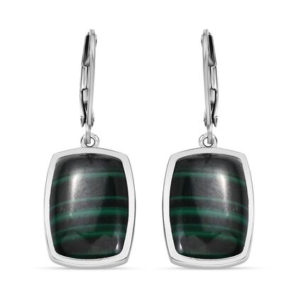 Malachit Ohrringe  Edelstahl ca. 20.53 ct