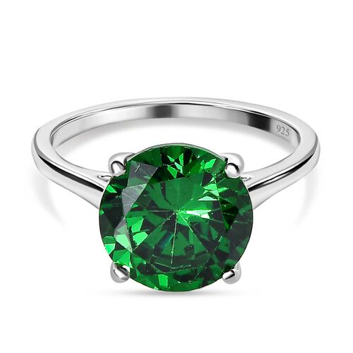 Grüner Zirkonia Ring, 925 Silber (Größe 17.00) ca. 7.33 ct image number 0