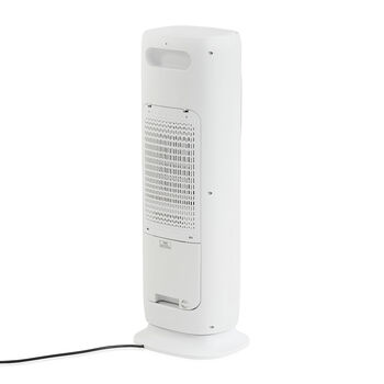 "Warm and cool dual use Bladeless design air outlet 120&deg;rotating air supply 3 wind speeds adjustment 2 warm gear power, instant heating Ultrasonic atomization, warm but not dry UV light for sterilization 2 colors light (cool-blue, warm-red) Remote control