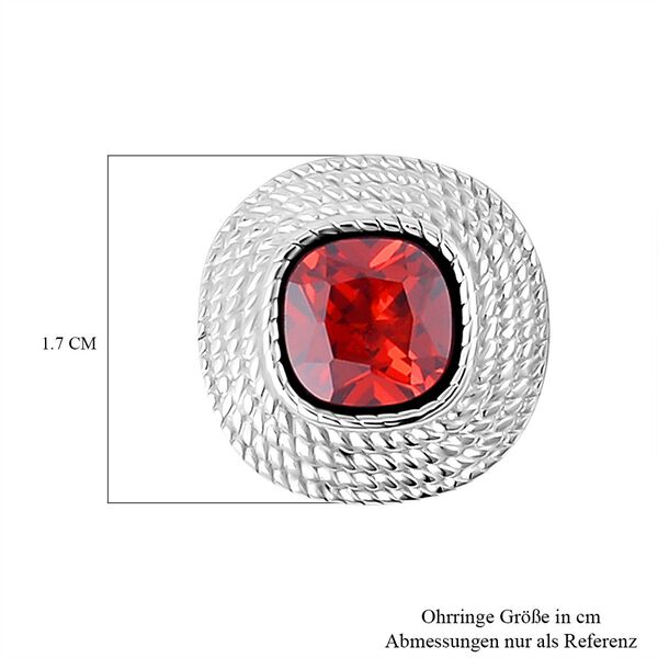 Rote Zirkonia-Ohrringe - 7.50 ct. image number 5