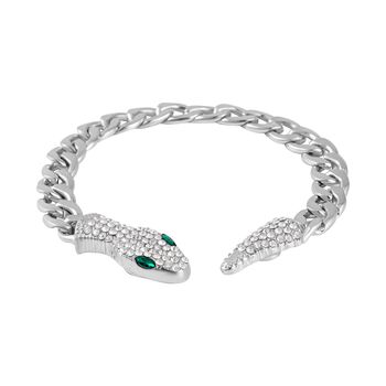 Glas, Wei&szlig;er Kristall Armband ca. 26.75 cm