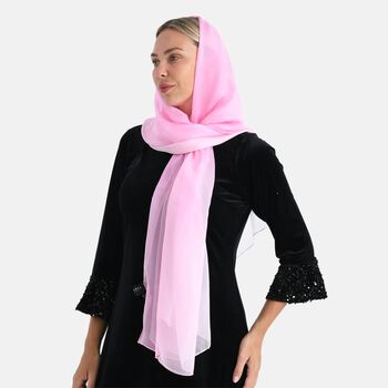 LA MAREY Signature Seidenschal aus 100% Maulbeerseide, 110 x 180 cm, Zartrosa