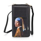 MUSEUM COLLECTION - Crossbody-Bag mit Mädchen mit dem Perlenohrring Vermeer, Größe 20x11x2 cm, Schwarz