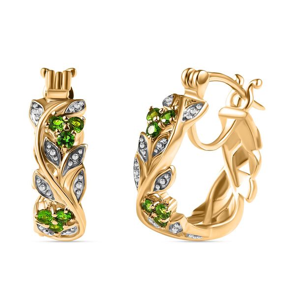 ALLORO AA Nat&uuml;rliche Chromdiopsid-Ohrringe - 0,47 ct.