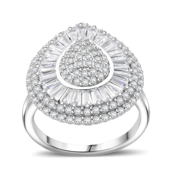 LUSTRO STELLA wei&szlig;er Zirkonia Doppel-Halo-Ring image number 3