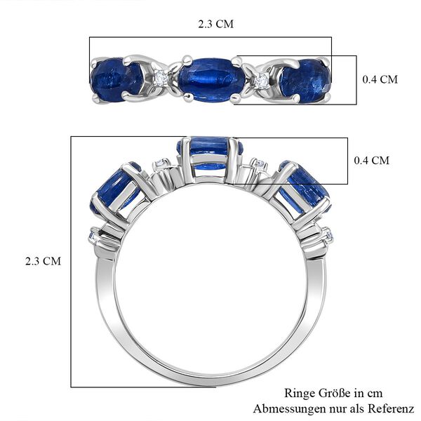 D'Joy AA Nat&uuml;rlicher Kaschmir Kyanit und Moissanit Ring - 2,13 ct. image number 7