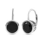 Schwarze Turmalin Ohrringe, 925 Silber platiniert ca. 5,50 ct