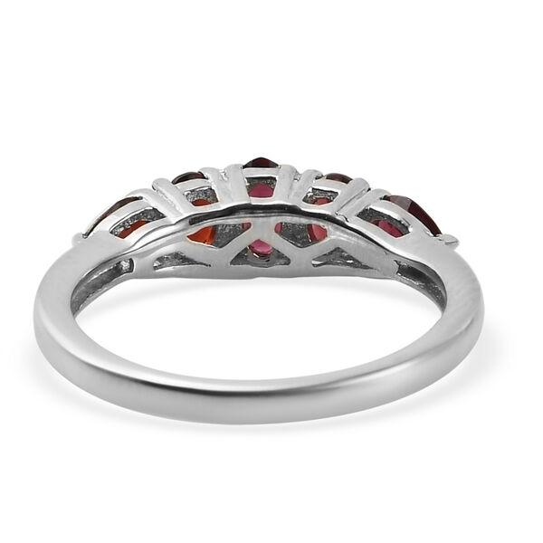Anthill Granat 5-Stein-Ring, 925 Silber platiniert  ca. 1,13 ct image number 6