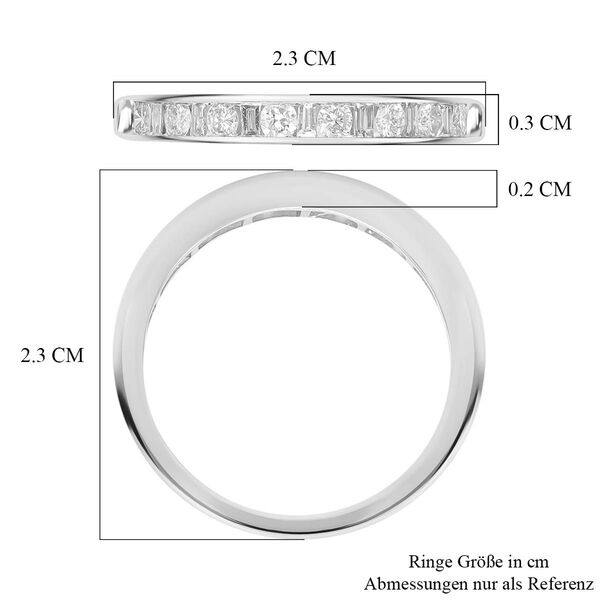 LUXORO SGL zertifizierter I1 G-H Diamant-Ring in 585 Wei&szlig;gold - 0,46 ct. image number 6