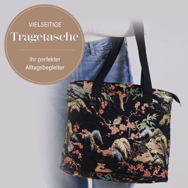 Vielseitige Tragetasche mit Hirsch-Muster, 38x13x33cm image number 2