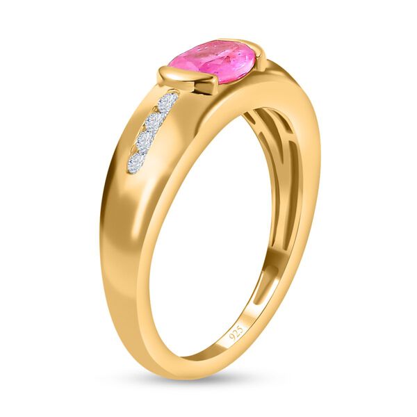 Ilakaka rosa Saphir und Zirkon-Ring - 1,23 ct. image number 5