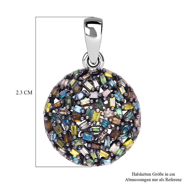 Mehrfarbiger Diamant-Cluster-Anh&auml;nger - 0,50 ct. image number 6