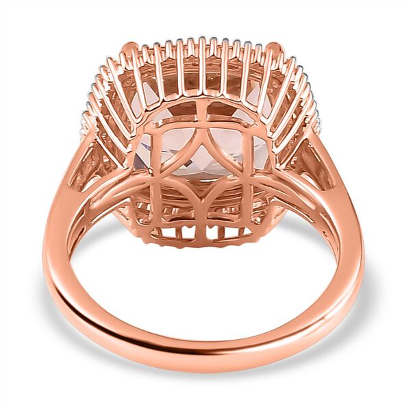 AAA Moroppino Morganit, Weißer Diamant Ring, 585 Gold (Größe 18.00) ca. 6.78 ct image number 6