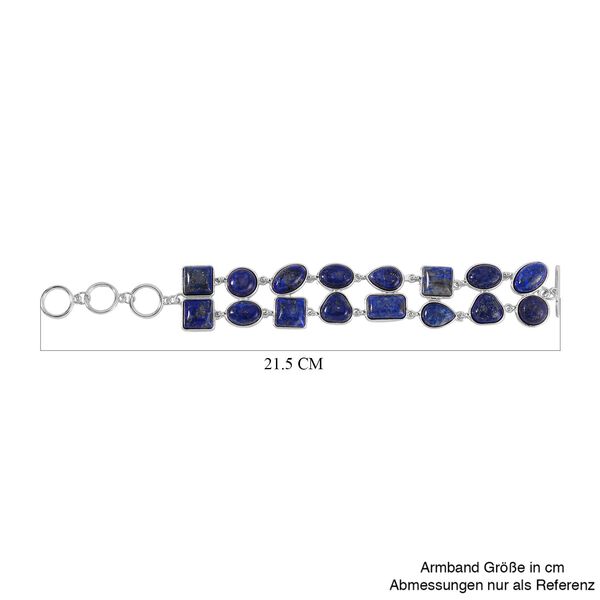 Lapislazuli Armband ca. 18 cm Legierung Standard ca. 125,00 ct. image number 6