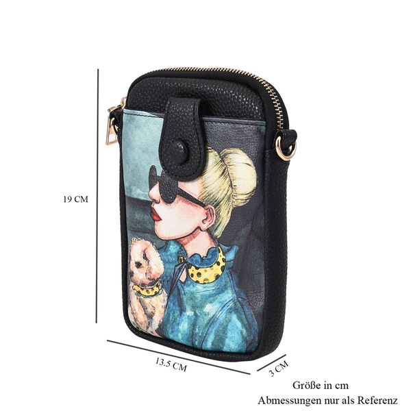 Stilvolle und kompakte Handytasche mit Hundemotiv, Kunstleder, mit Schultergurt, 19x13.5x2cm image number 7