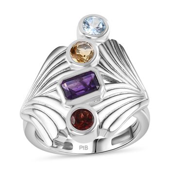 Mehrfarbiger Ring Messing (Gr&ouml;&szlig;e 17.00) ca. 1.55 ct