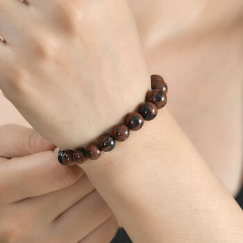 Roter Jaspis Armband ca. 19 cm Messing rhodiniert ca. 70.00 ct