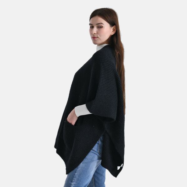 Cardigan im Casual-Chic mit offenen Seiten und Taschen, Einheitsgröße, Schwarz image number 3
