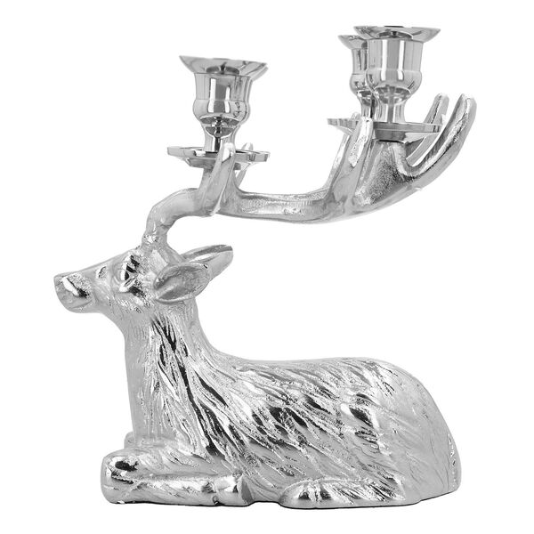 Rentier Figur 4er Kerzenhalter, 23.8x17x25.4cm, silber image number 4