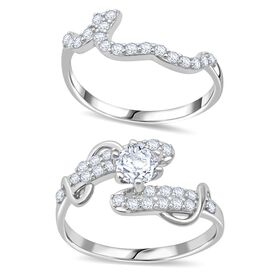 Lustro Stella 2er-Set Zirkonia Ringe