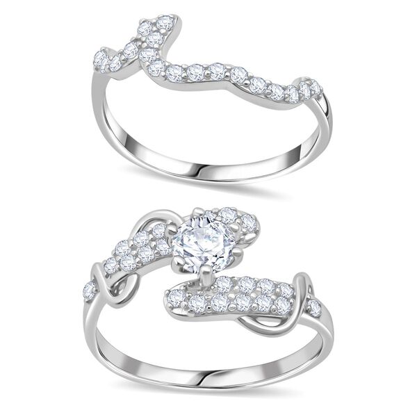 Lustro Stella 2er-Set Zirkonia Ringe image number 2