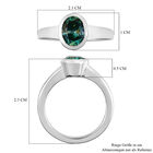 88 Facetten blauer Moissanit-Ring, 925 Silber platiniert  ca. 1,17 ct image number 6