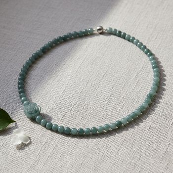 D'Joy nat&uuml;rliche Olmek Jadeit 50cm Halskette - 170 ct.