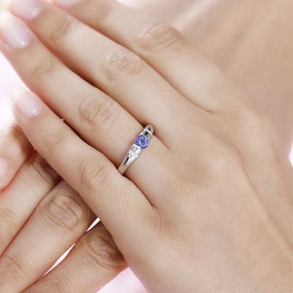 AA Tansanit und Zirkon Ring- 0,39 ct. image number 3