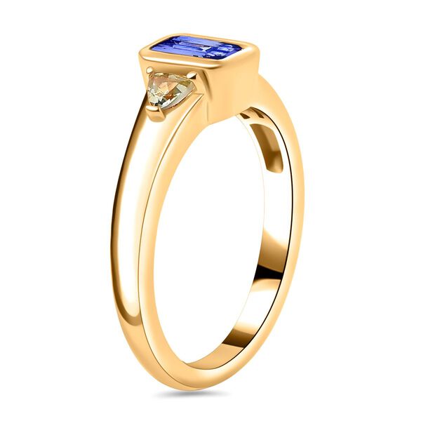 Pfau Tansanit und grüner Tansanit Ring - 0,85 ct. image number 5