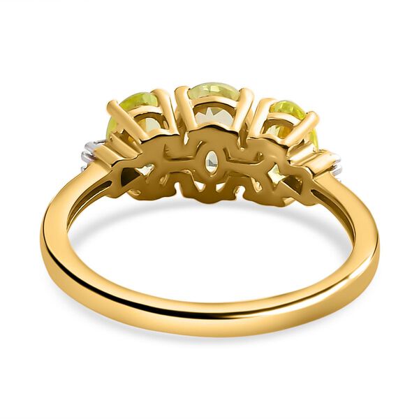 AA Chrysoberyll-Ring, 925 Silber Gelbgold Vermeil (Größe 18.00) ca. 2.26 ct image number 6