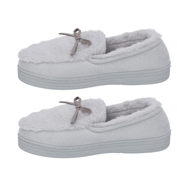 Warme Hausschuhe aus Kunstfell, mit gepolsterter Sohle, Größe 36-37, Grau image number 6
