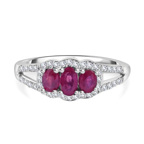 Afrikanischer Rubin und Zirkon-Ring - 1,14 ct. image number 0