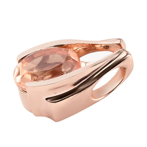 Morganit Triplett Quarz Anh&auml;nger 925 Silber ros&eacute;vergoldet ca. 1,47 ct image number 4