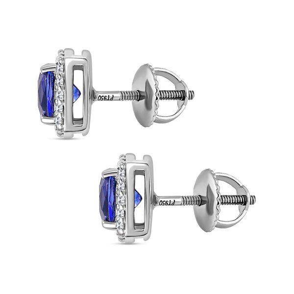 RHAPSODY AAAA Tansanit und VS Diamant Ohrringe in 950 Platin - 2,50 ct. image number 6