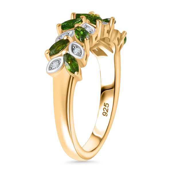 Nat&uuml;rlicher Chromdiopsid und Zirkon-Ring - 0,77 ct. image number 5