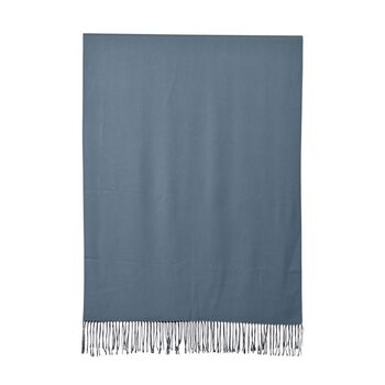 Eleganter doppelseitiger Schal mit Fransen, 68x180cm, Braun